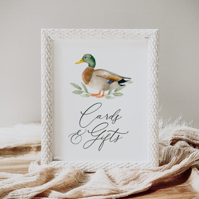 Duck Baby Shower Cards and Gifts Sign (Creator Uploaded)