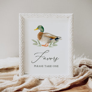 Duck Baby Shower Favours Sign