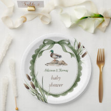 Duck Baby Shower Green White
