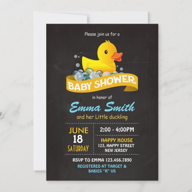 Duck Baby Shower Invitation (Front)