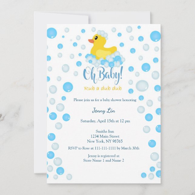 Duck Baby Shower Invitation (Front)