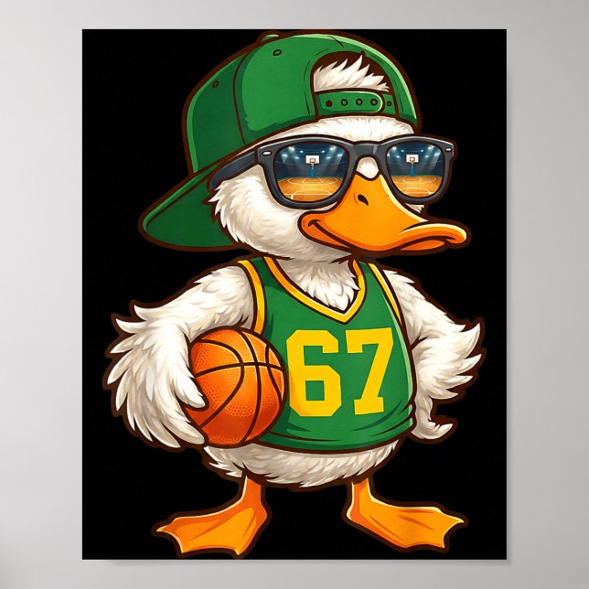 Duck Basketball 67 Gen Alpha Slang Srts Men Boys K Poster (Front)