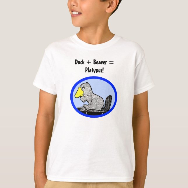 Duck + Beaver = Platypus! T-Shirt (Front)