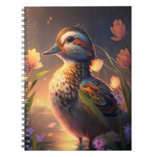 Duck Bird Animal Portrait Painting Wildlife Ponds Notebook