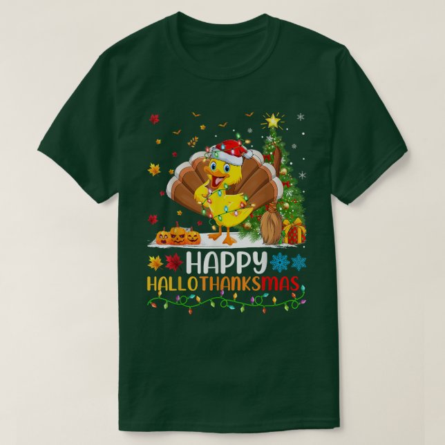 Duck Bird Lover Funny Happy Duck HelloThanksMas  T-Shirt (Design Front)