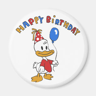 Duck birthday cartoon choose background colour magnet