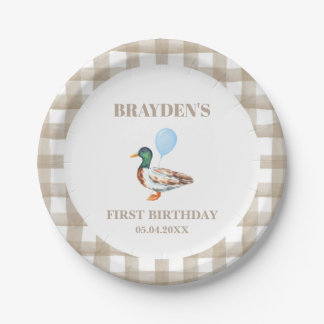 Duck Birthday Paper Plate