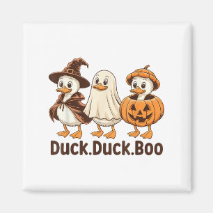 Duck Boo Funny Cute Spooky Halloween Retro Goose P Magnet