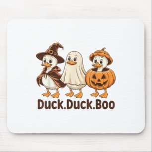 Duck Boo Funny Cute Spooky Halloween Retro Goose P Mouse Pad