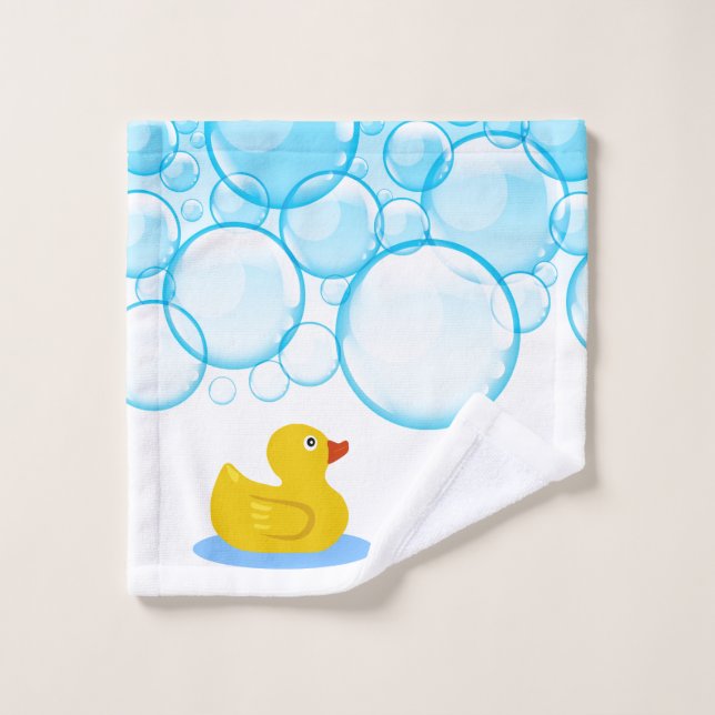Duck Bubbles Washcloth Wash Cloth (Wash Cloth)