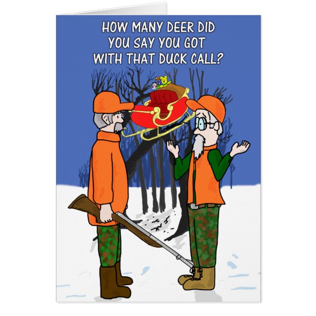 Duck Call Flying Deer Funny Hunter Hunting (Front)