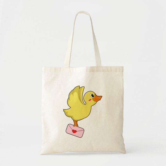 Duck Carrier pigeon Letter Tote Bag (Front)