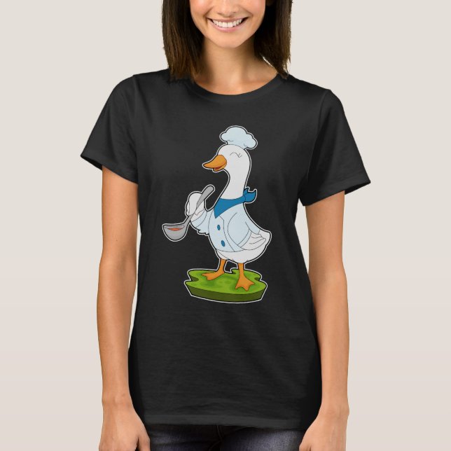 Duck Chef Cooking spoon T-Shirt (Front)