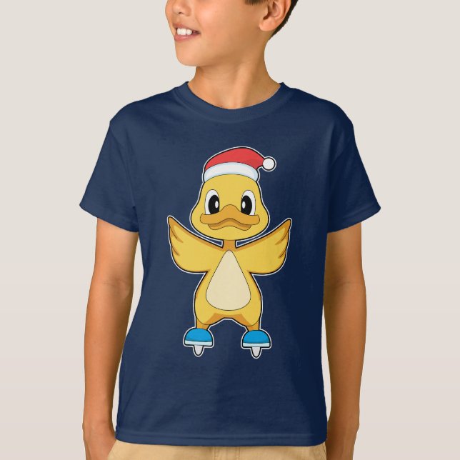 Duck Christmas Ice skating T-Shirt (Front)
