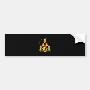 Duck Christmas Tree Bumper Sticker