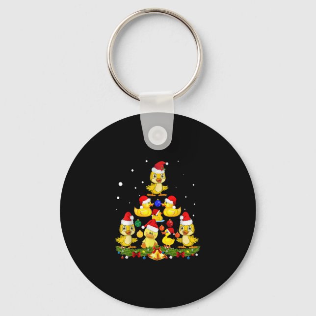 Duck Christmas Tree Key Ring (Front)