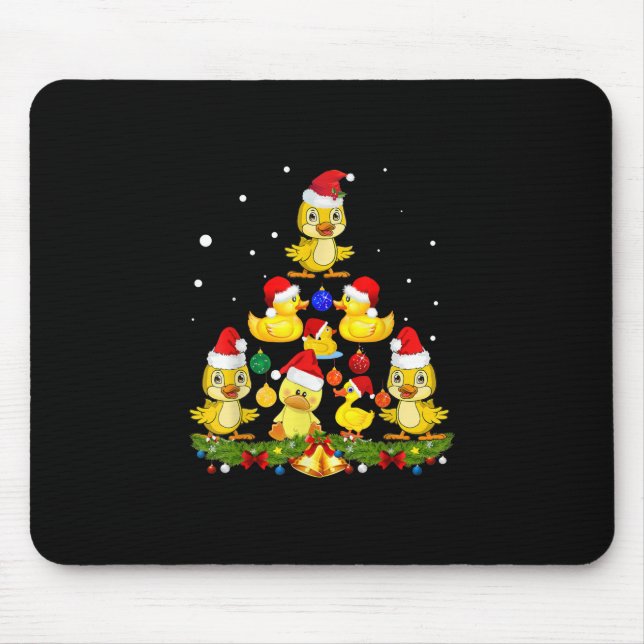 Duck Christmas Tree Mouse Pad (Front)