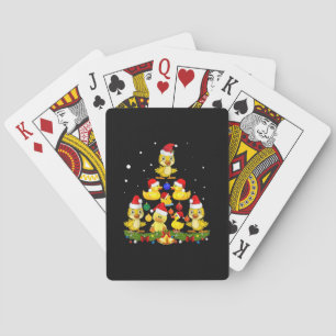 Duck Christmas Tree Playing Cards