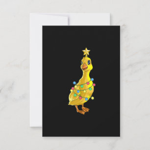 Duck Christmas Tree T  Lights Decor Star Gift Xmas Invitation