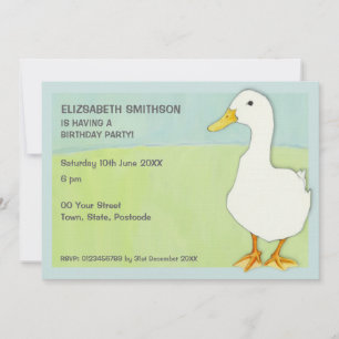 Duck Cool Birthday Party Invitation