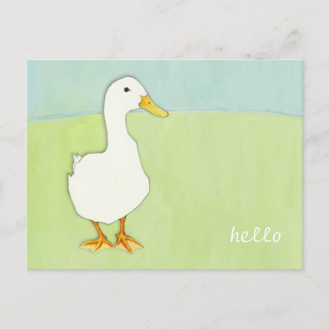 Duck Cool Hello Postcard (Front)