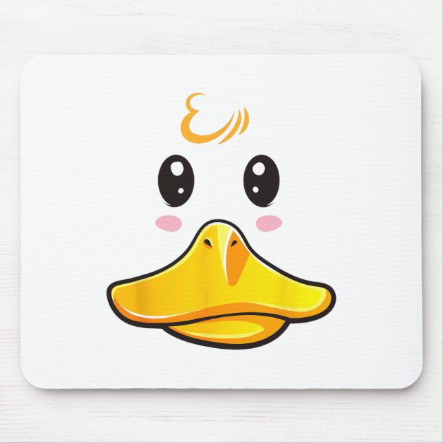 Duck Costume Cute Rubber Ducky Face Halloween  Mouse Pad (Front)