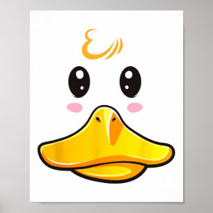 Duck Costume Cute Rubber Ducky Face Halloween  Poster