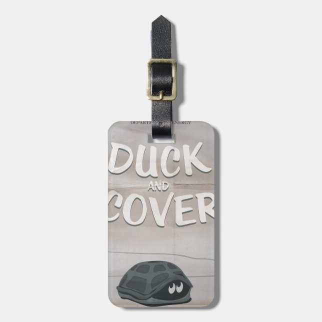 Duck & Cover Luggage Tag (Front Vertical)