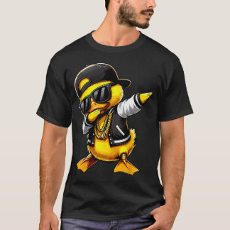 Duck Dabbing Funny Rubber Duck With T-Shirt