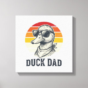 Duck Dad Vintage Duck Sunglasses Vector Shirt Desi Canvas Print