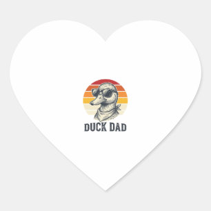 Duck Dad Vintage Duck Sunglasses Vector Shirt Desi Heart Sticker