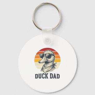 Duck Dad Vintage Duck Sunglasses Vector Shirt Desi Key Ring