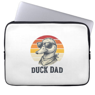 Duck Dad Vintage Duck Sunglasses Vector Shirt Desi Laptop Sleeve