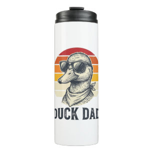 Duck Dad Vintage Duck Sunglasses Vector Shirt Desi Thermal Tumbler