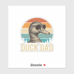 Duck Dad Vintage Engraving Retro Sunset Shirt Desi