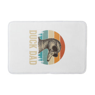 Duck Dad Vintage Engraving Retro Sunset Shirt Desi Bath Mat