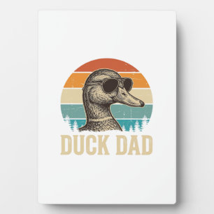 Duck Dad Vintage Engraving Retro Sunset Shirt Desi Plaque