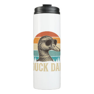 Duck Dad Vintage Engraving Retro Sunset Shirt Desi Thermal Tumbler
