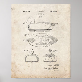 Duck Decoy Patent - Old Look Poster