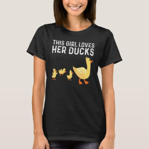 Duck Designs For Girls Kids Farm Duckling Owner Hu T-Shirt
