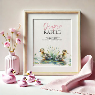Duck Diaper Raffle Baby Shower Sign
