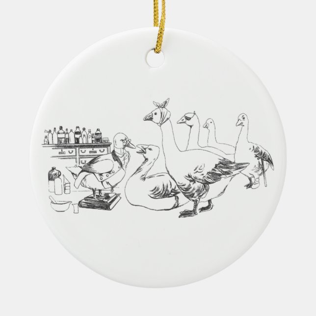 Duck Doctor Sees Patients Ceramic Tree Decoration (Front)