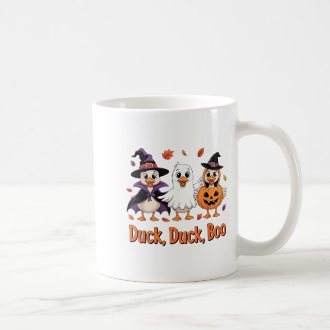 Duck Duck Boo Funny Halloween Costume Duck  Coffee Mug (Right)