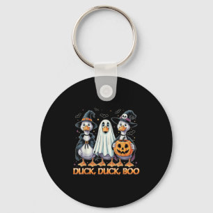 Duck Duck Boo Funny Halloween Costume Duck  Key Ring