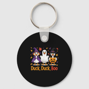 Duck Duck Boo Funny Halloween Costume Duck  Key Ring