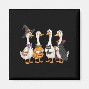 Duck Duck Boo Funny Halloween Costume Duck Pumpkin Magnet