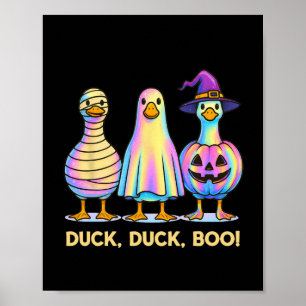 Duck Duck Boo Funny Halloween Costume Spooky Goose Poster