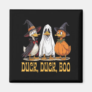 Duck Duck Boo Funny Halloween Costume Witch Ghost  Magnet