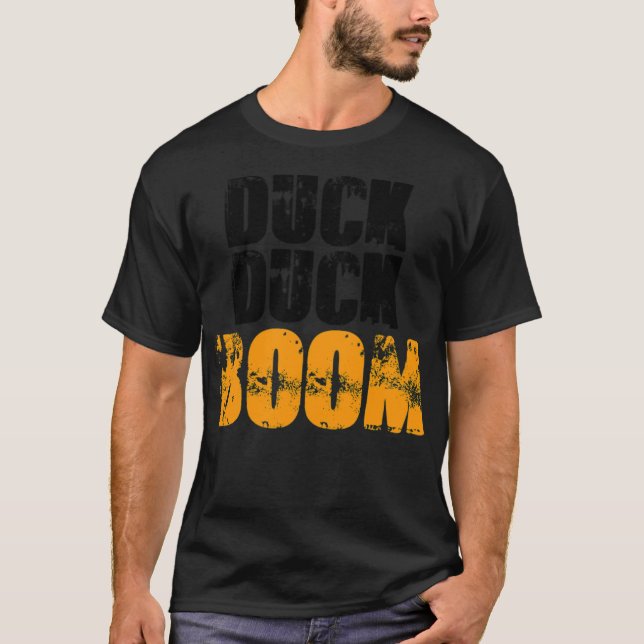 Duck Duck Boom black labrador black labrador  T-Shirt (Front)