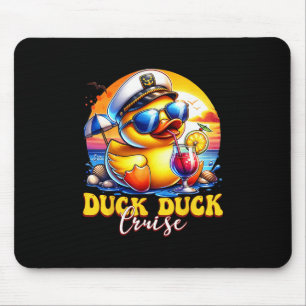 Duck Duck Cruise Funny Family Cruising Matching Gr Mouse Pad